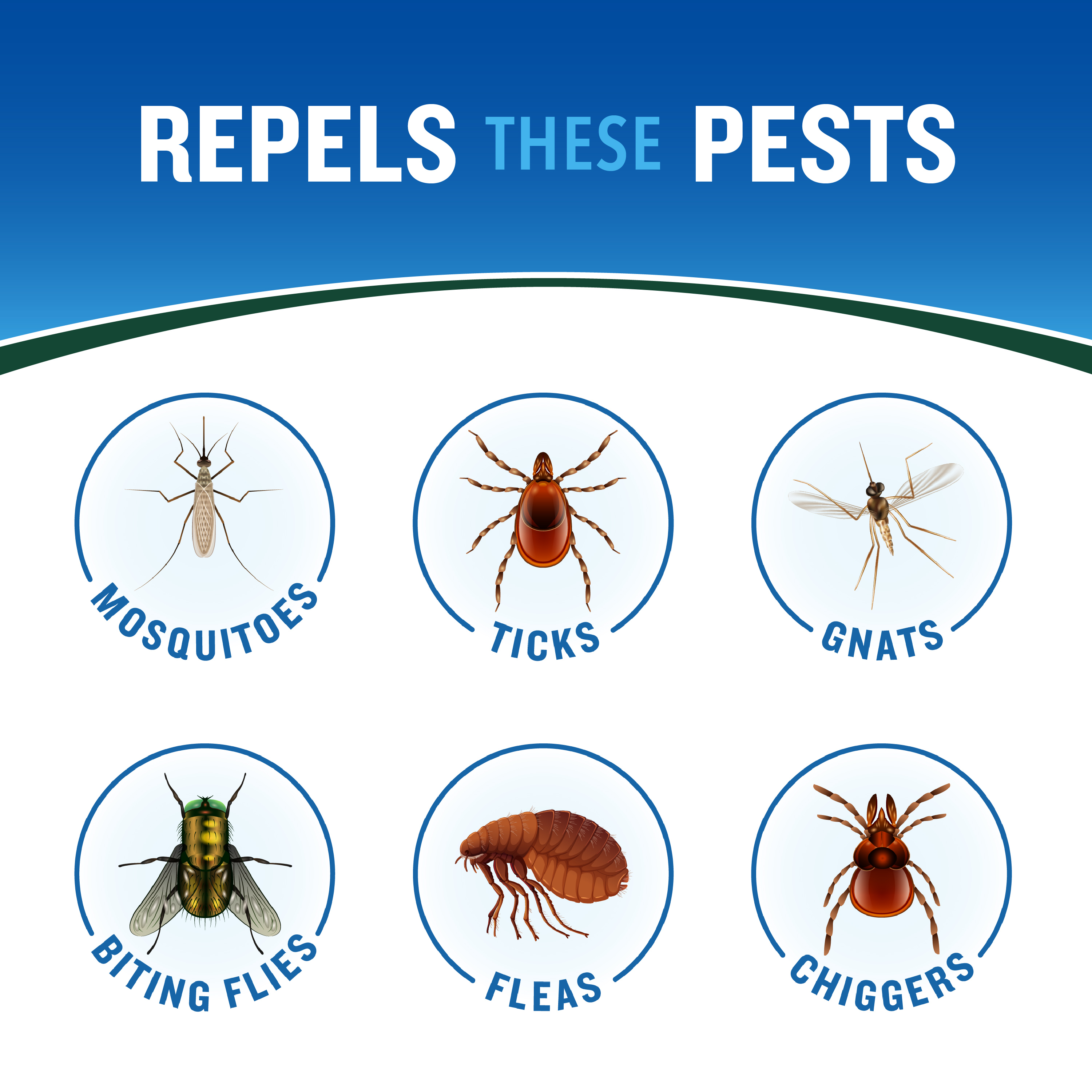 HG-86647 Backwoods 40DEET Aerosol 11oz Repels these Pests
